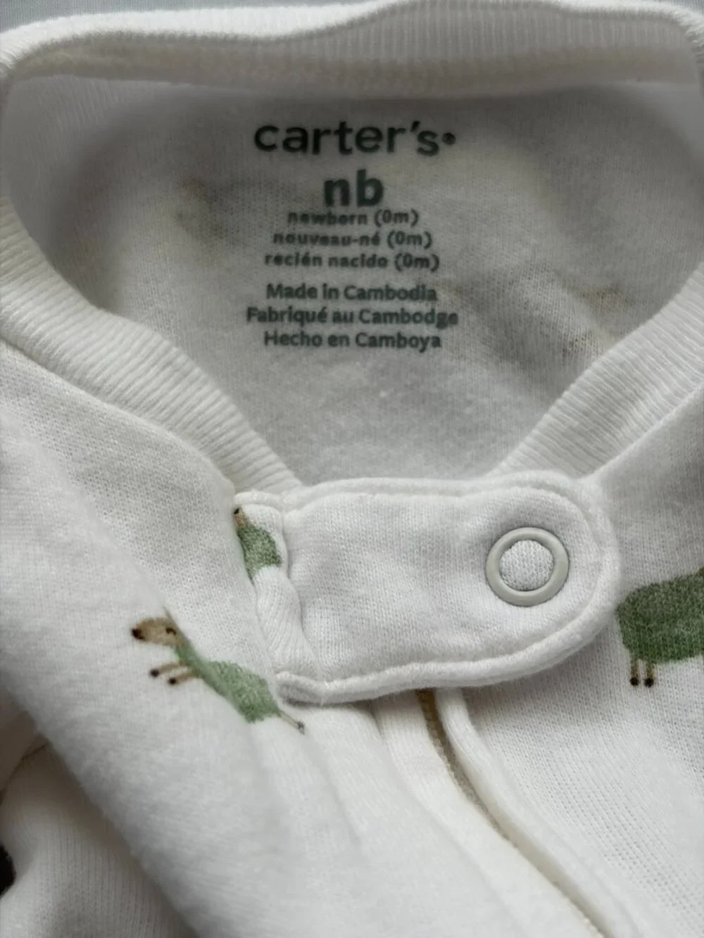 Carter's Newborn 3 Pc Outfit Set NB Sleep & Play Footed Pajamas Bodysuit Baby